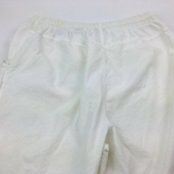 Erica Women's White Elastic Waist Shorts Stretch 100% Cotton Large - Picture 6 of 9
